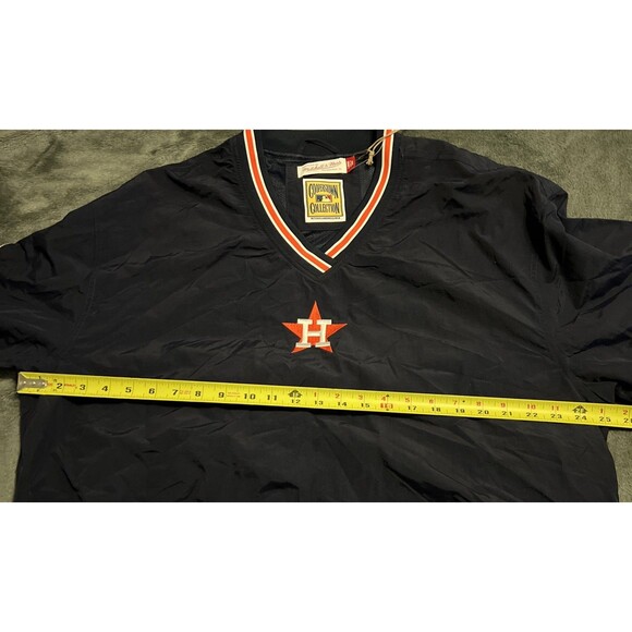 LARGE Men Mitchell & Ness Houston Astros MLB Classic Nylon Vintage Logo - Picture 9 of 9